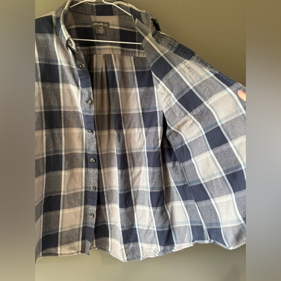 Eddie Bauer, size M, men’s plaid long sleeve button down shirt. - Picture 2 of 6